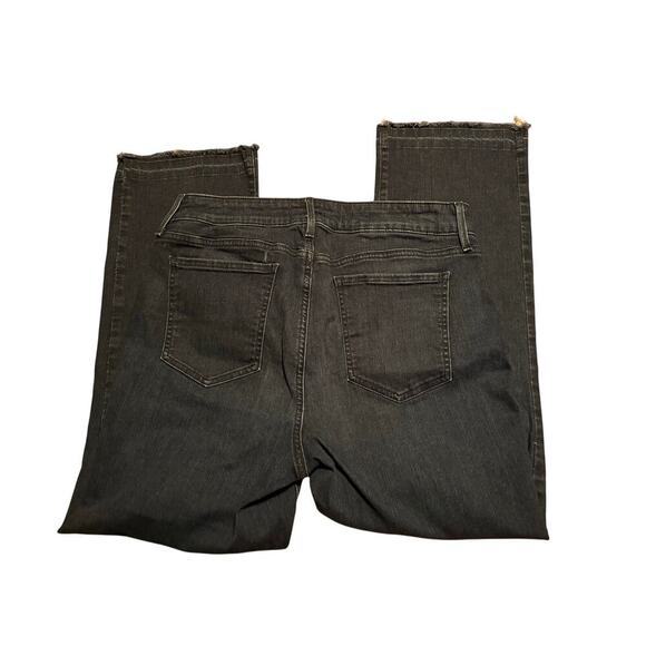 NYDJ Marilyn Straight Dark Wash Distressed Jean Sz 12 - Picture 3 of 3